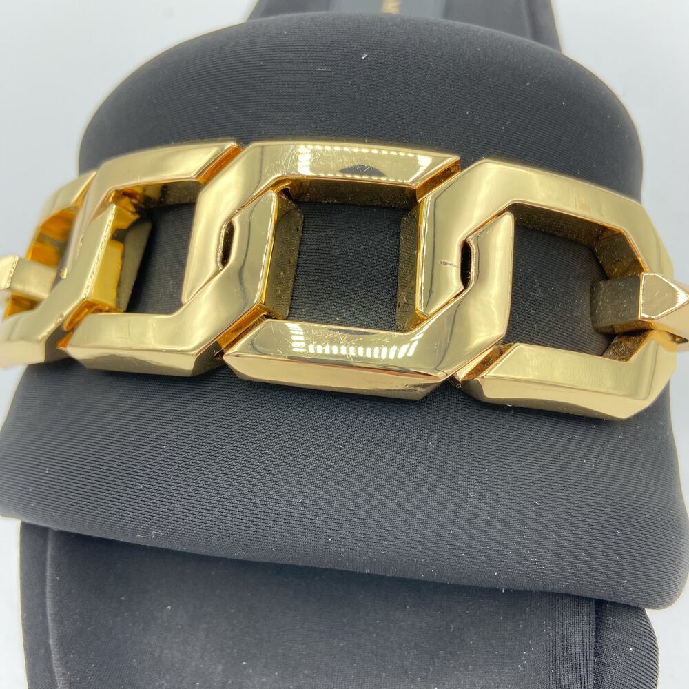 Good American Chain Platform Slides Size 9.5 Blac… - image 8